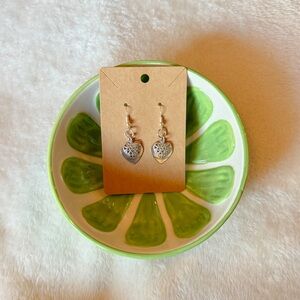 Layered Silver Heart Earrings Handmade